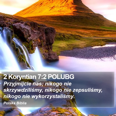 2 Koryntian 7:2 POLUBG Bible Verse Image