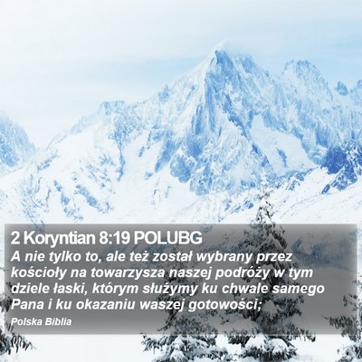 2 Koryntian 8:19 POLUBG Bible Verse Image