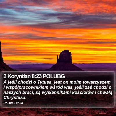 2 Koryntian 8:23 POLUBG Bible Verse Image