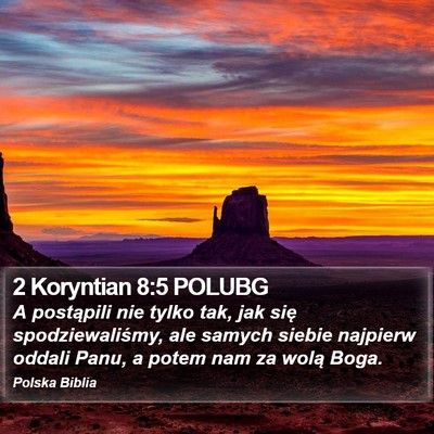 2 Koryntian 8:5 POLUBG Bible Verse Image