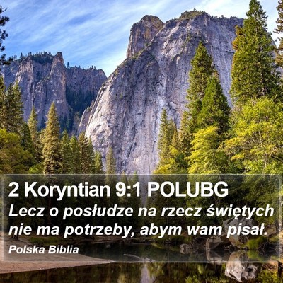 2 Koryntian 9:1 POLUBG Bible Verse Image