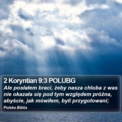 2 Koryntian 9:3 POLUBG Bible Verse Image