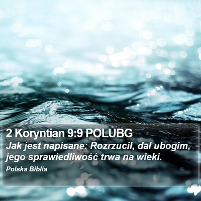 2 Koryntian 9:9 POLUBG Bible Verse Image