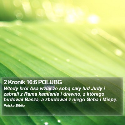 2 Kronik 16:6 POLUBG Bible Verse Image