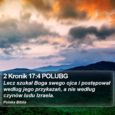 2 Kronik 17:4 POLUBG Bible Verse Image
