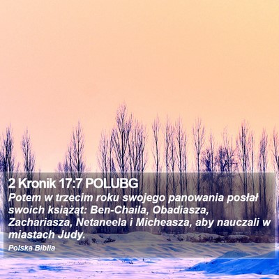 2 Kronik 17:7 POLUBG Bible Verse Image