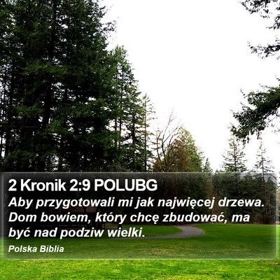 2 Kronik 2:9 POLUBG Bible Verse Image