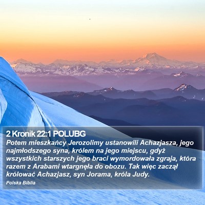 2 Kronik 22:1 POLUBG Bible Verse Image