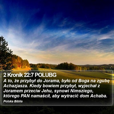 2 Kronik 22:7 POLUBG Bible Verse Image