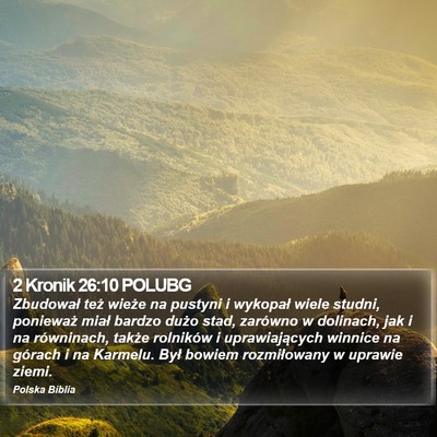 2 Kronik 26:10 POLUBG Bible Verse Image