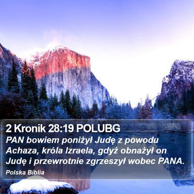 2 Kronik 28:19 POLUBG Bible Verse Image