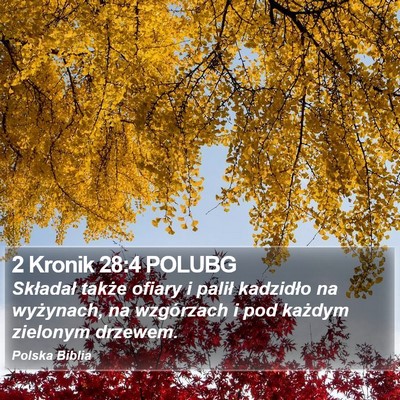 2 Kronik 28:4 POLUBG Bible Verse Image