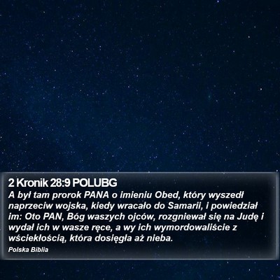 2 Kronik 28:9 POLUBG Bible Verse Image