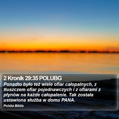 2 Kronik 29:35 POLUBG Bible Verse Image