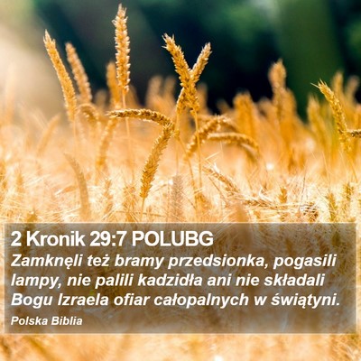 2 Kronik 29:7 POLUBG Bible Verse Image