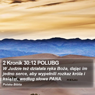 2 Kronik 30:12 POLUBG Bible Verse Image