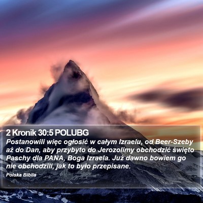 2 Kronik 30:5 POLUBG Bible Verse Image