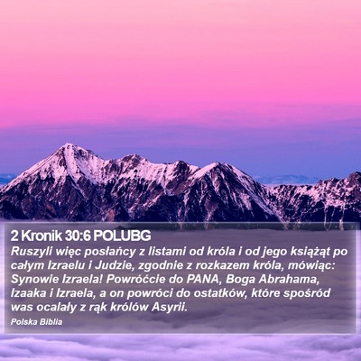2 Kronik 30:6 POLUBG Bible Verse Image