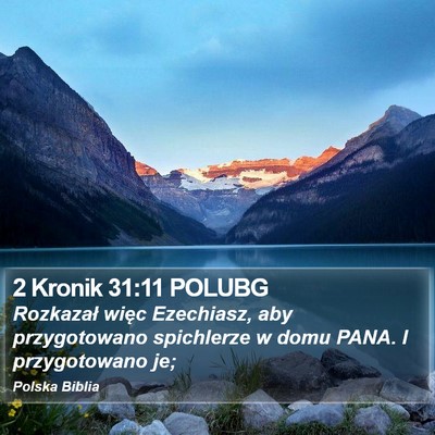 2 Kronik 31:11 POLUBG Bible Verse Image
