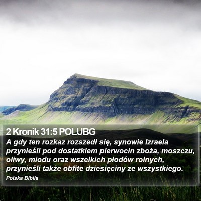 2 Kronik 31:5 POLUBG Bible Verse Image
