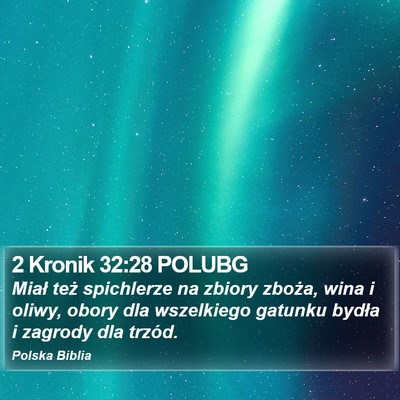2 Kronik 32:28 POLUBG Bible Verse Image
