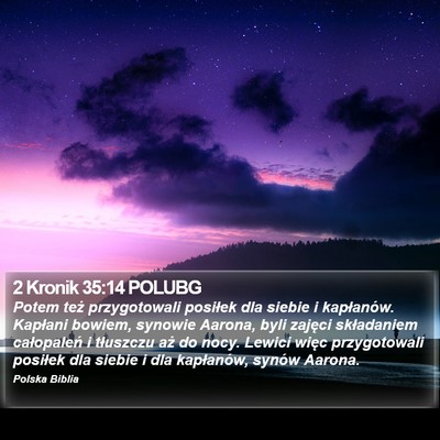 2 Kronik 35:14 POLUBG Bible Verse Image