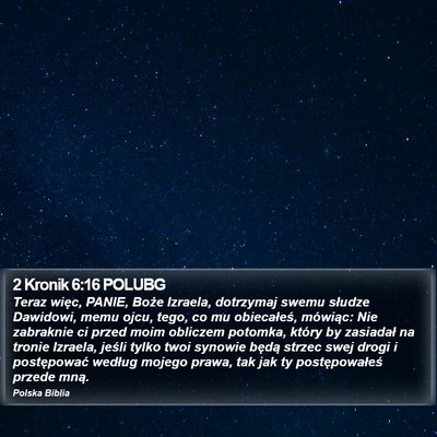 2 Kronik 6:16 POLUBG Bible Verse Image