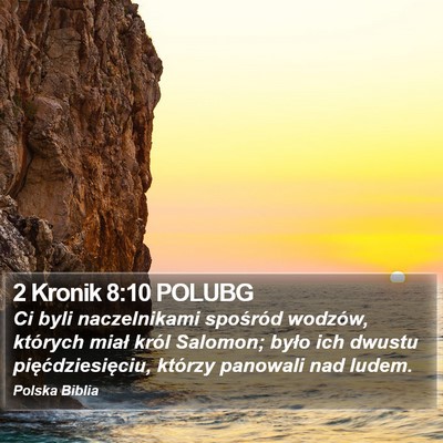 2 Kronik 8:10 POLUBG Bible Verse Image