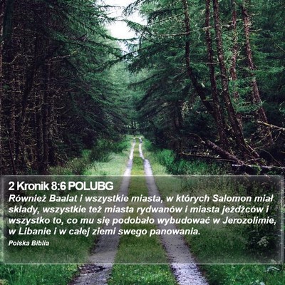 2 Kronik 8:6 POLUBG Bible Verse Image