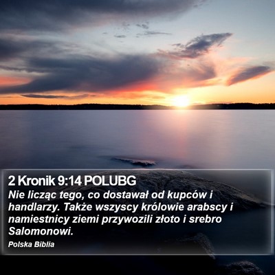 2 Kronik 9:14 POLUBG Bible Verse Image