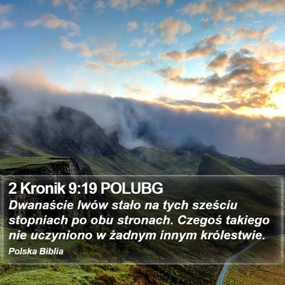 2 Kronik 9:19 POLUBG Bible Verse Image