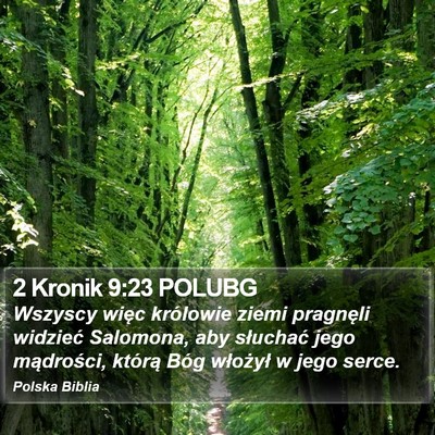 2 Kronik 9:23 POLUBG Bible Verse Image