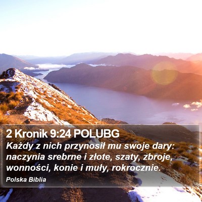 2 Kronik 9:24 POLUBG Bible Verse Image