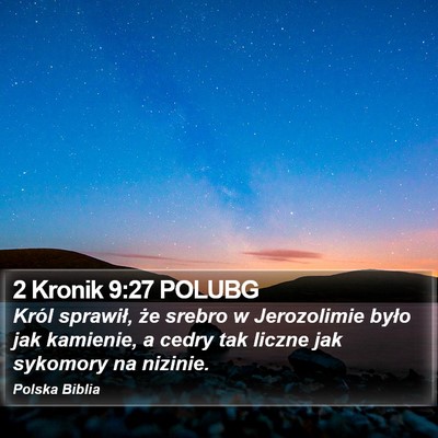 2 Kronik 9:27 POLUBG Bible Verse Image
