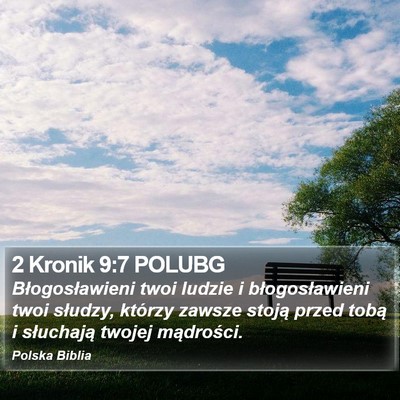 2 Kronik 9:7 POLUBG Bible Verse Image