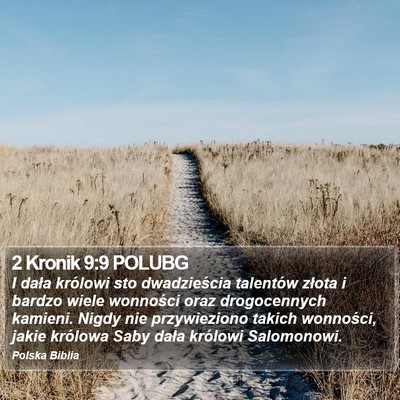 2 Kronik 9:9 POLUBG Bible Verse Image