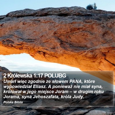 2 Królewska 1:17 POLUBG Bible Verse Image