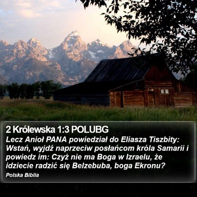2 Królewska 1:3 POLUBG Bible Verse Image
