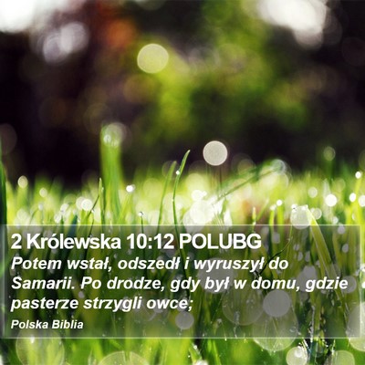 2 Królewska 10:12 POLUBG Bible Verse Image