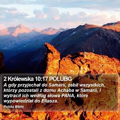 2 Królewska 10:17 POLUBG Bible Verse Image