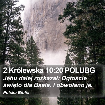 2 Królewska 10:20 POLUBG Bible Verse Image