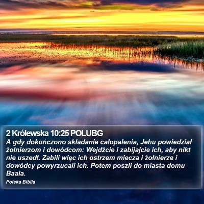 2 Królewska 10:25 POLUBG Bible Verse Image