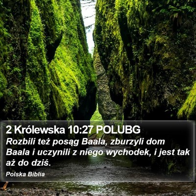 2 Królewska 10:27 POLUBG Bible Verse Image