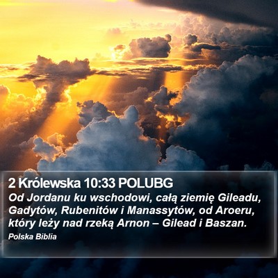 2 Królewska 10:33 POLUBG Bible Verse Image