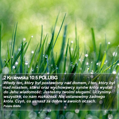 2 Królewska 10:5 POLUBG Bible Verse Image