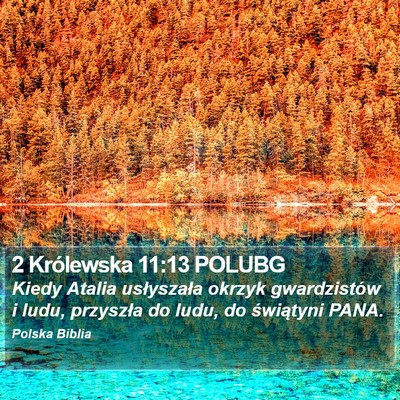 2 Królewska 11:13 POLUBG Bible Verse Image