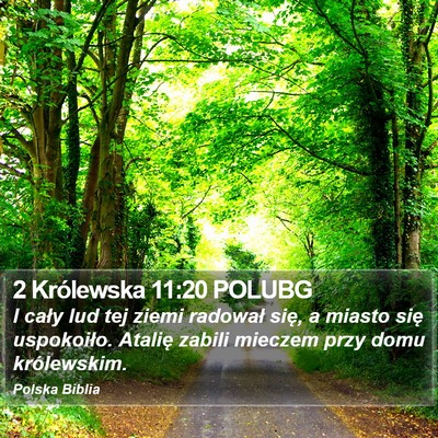 2 Królewska 11:20 POLUBG Bible Verse Image