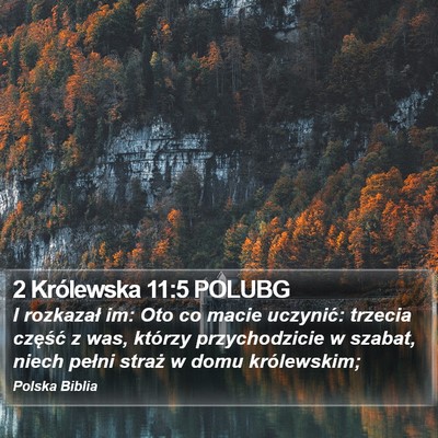 2 Królewska 11:5 POLUBG Bible Verse Image