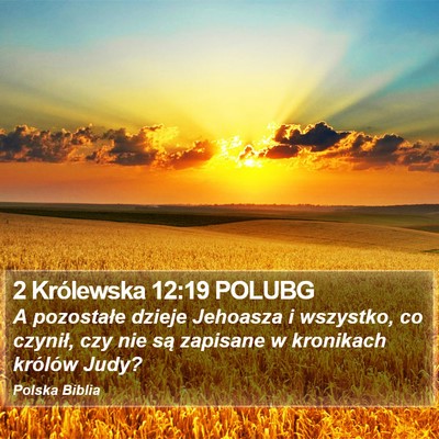 2 Królewska 12:19 POLUBG Bible Verse Image