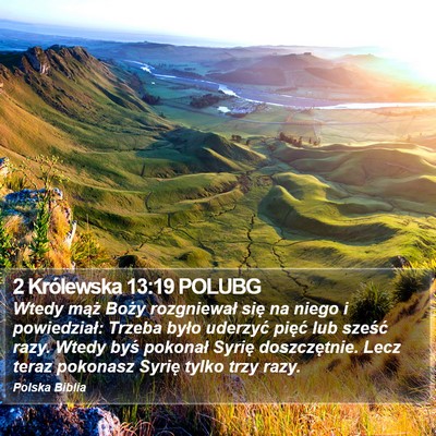 2 Królewska 13:19 POLUBG Bible Verse Image